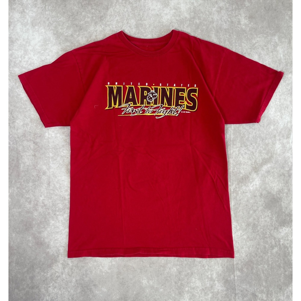 United States Marines Shirt Mens Medium Red  7.62 Design Military Cotton USA